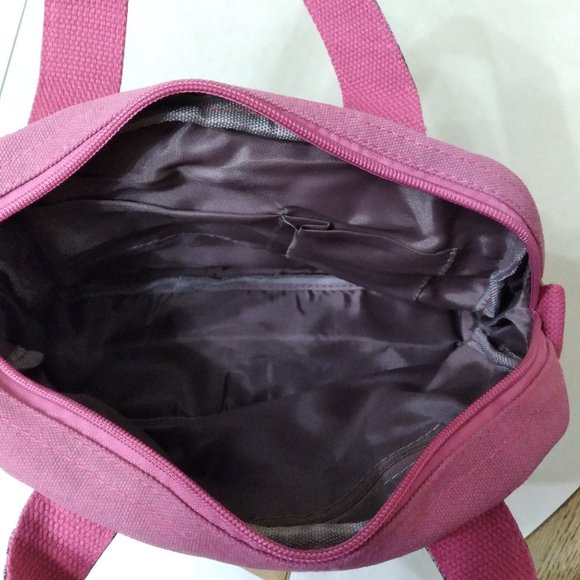 NEW Rose Pink Paisley Canvas Tote Shoulder Bag - Picture 7 of 7